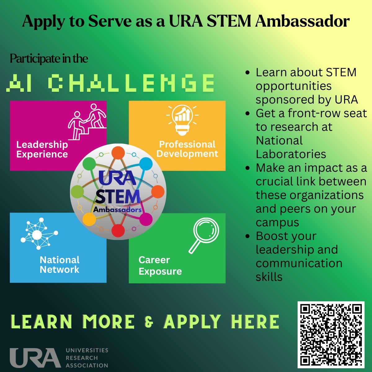 Apply to be a URA STEM Ambassador